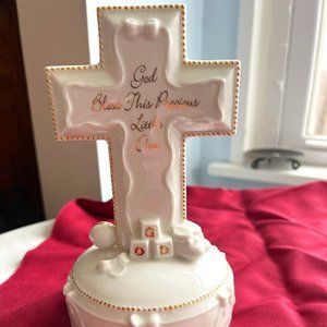 Baby's Porcelain Musical Cross